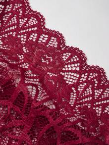 2PCS Random Lady Mid-Waist Sexy Triangle Panties High-End Lace Design French Elegant Sister Style Outfits Black Red Pink Panties Semi-Transparent Comfortable Skin-Friendly Summer Essential Romantic Elegant Internet Celebrity Women's Underwear Panties - Multicolor - View 4