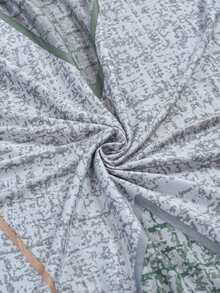 1pc Stretch Full Cover Sofa Slipcover, Geometric Pattern, Modern Style Polyester Fabric, Machine Washable, Protects Sofa, Dust & Dirt Resistant - Light Grey - View 6