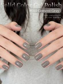 1瓶40毫升水泥灰指甲油，半永久性指甲胶，可卸除UV/LED指甲油，美甲用品，美甲设计DIY - 灰色 - 查看 4