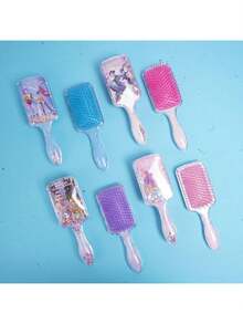 1个卡通摇滚风格随机设计可爱按摩气垫发梳，新年/情人节/复活节礼物 - 彩色 - 查看 4