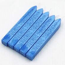 Conjunto de 5/12 bastões de cera metálica em cores sortidas com pavio para selar documentos, perfeitos para convites de casamento, envelopes, decoração de embalagens e ideias para presentes de Natal. - Bastão de cera central - Ver 21
