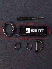 High Grade Suede Leather Car Keychain Key Rings For SEAT TOLEDO Leon EXEO Mk3 Mk2 5f Ateca Altea Bolero Salsa Cupra Car - A - View 2