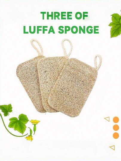 5PCS Natural Loofah Sponge Exfoliating Body Scrubber, Made With And Shower Luffa Sponge, Loofah For Women And Men, Gentle Exfoliation For Smooth Skin, 100% Plant-Based Compostable Material, Multi-Purpose For Shower, Bath, Spa, Deep Cleansing & Dead Skin Removal, Perfect For Daily Shower Routine, Travel, Gym, Ideal For Men, Women, Students, Shoppers, Great Gift For Christmas, Mother's Day, Birthday & Stocking Stuffers.