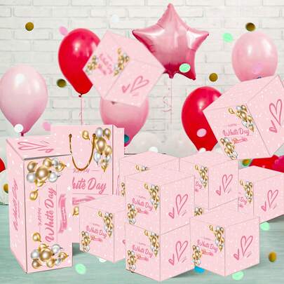 White Valentine's Day Pop-Up Surprise Box - Creative Gift Box For Loved Ones, Romantic Present For Her/Him, Perfect Surprise Gift
