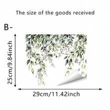 1/3pcs Green Plant Wall Stickers, Self-Adhesive Waterproof PVC, Suitable For Bedroom, Living Room, Bathroom, Toilet Decoration, Home Accessories - Multicolor - View 12
