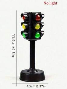 Interactive Traffic Signal Light Toy Model, Realistic Traffic Signal Lights And Road Signs On Both Sides, Pedestrian Crossing Signal Light Model, Creative Road Safety Awareness Toy, No Electricity Needed, Building Theme Party, Desktop Toy, New Year Gift - Multicolor - View 9