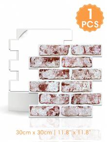 1/10/20 片仿砖自粘 PVC 墙板，装饰墙贴，11.8 英寸 x 11.8 英寸，小尺寸 3D 砖纹理墙贴，可裁剪，易于安装，适用于客厅、壁炉、房车等室内装饰。 - 牆貼 - 查看 18