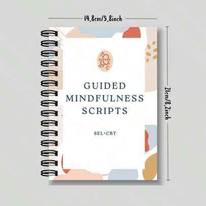 Angeleitete Achtsamkeitskarten/Skriptierte Meditationsunterlagen/Büro-Dekoration zum Entspannen/Entspannungsformulare/Entspannungsarbeitsblätter/Beratungswerkzeuge/SEL/KVT/Notizbuch