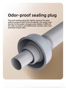 Kit de desagüe de fregadero emergente y abatible para cocina y baño, desagüe universal de lavabo con salida recta y lateral, reemplazo ahorra espacio - A - Ver 10