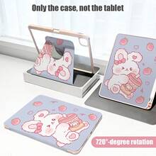 1个兔子图案翻盖保护套，带笔槽、360°旋转支架、PU皮革材质，具备自动休眠/唤醒功能，适用于三星A9/A9+/S9/S9FE/A11/A11+/S11/S10 FE/S10 FE+/S10 Lite等热门机型，也适用于Air 5/6、荣耀等品牌手机，是返校季、情人节、节日送礼的理想之选。 - 彩色 - 查看 7