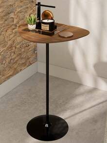 Inaugurates Furniture Organic Side Table 60cm Support For Living Room Corner Sofa High Industrial Steel Base - Rust Brown - View 1