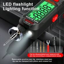 ZLLJMETER ZL15A Digital Multimeter, Multi-Function High Precision Tester, Non-Contact Voltage Current Resistance Ohm Tool - Black - View 6