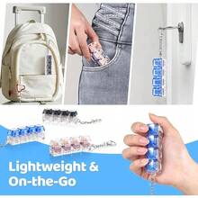 四指钥匙扣 | 小巧精致，舒缓压力，易于使用，可重复使用，适合日常携带，塑料和金属材质 - 彩色 - 查看 4