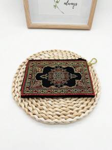 新款轻便刺绣零钱包，双面刺绣女士小包，女孩化妆包，多功能卡包，复古实用化妆包，便携手提包，精致图案零钱包 - 彩色 - 查看 13