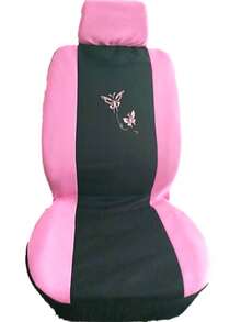 Pink Butterfly Design Car Seat Cover - Multicolor - View 7