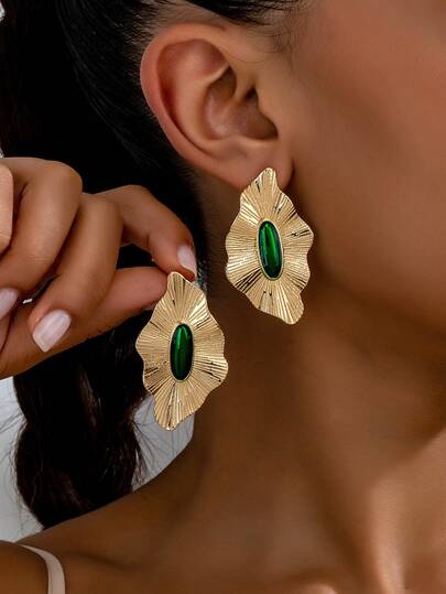 1对欧美几何油滴耳环（女士款）