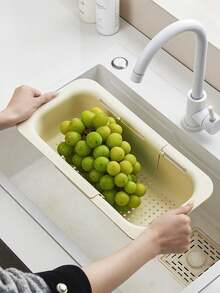 1 pieza Escurridor de cocina expandible, cesta multifuncional para lavar verduras - Multicolor - Ver 5