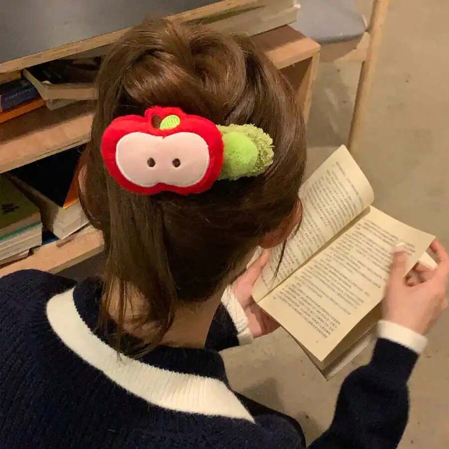 Anime Love And Deepspace Caleb Cosplay Fluffy Apple Hair Claw Clip Cartoon Duckbill Clips Hairpin Scrunchie Hairs Tie Band Gift - Be - Xem 1