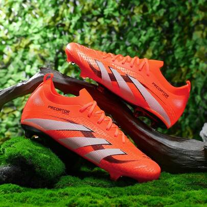 New Seamless Men's Soccer Shoes Recommended For School, Match, Training, Low-Top, Long Studs, Wear-Resistant, Non-Slip, Grip, Unisex Adult