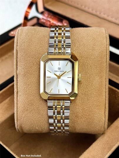 GUANQIN 1 szt. damski wodoodporny zegarek, kwadratowa tarcza, koperta ze stali nierdzewnej, modny, biznesowy, luksusowy, sportowy, minimalistyczny, mechaniczny zegarek kwarcowy, odpowiedni na Halloween, Boże Narodzenie, Dzień Matki, powrót do szkoły, na studia, urodziny, święta, Walentynki, randkę, do pracy, do noszenia na co dzień, na prezent, na festiwal muzyczny, na sezon ślubny