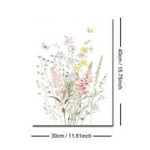 1/3pcs Set Unframed Wildflower Nursery Canvas Poster Boho Botancial Floral Butterfly Wall Art Print Minimalist Girl Room Aesthetic Decor Painting For Apartment,Living Room,Bedroom,Modern Home Decoration - A - View 21