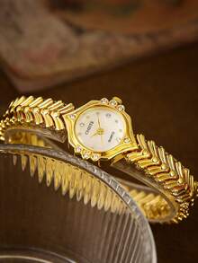 Golden Women's Quartz Watch With Exquisite And Fashionable Design Artistic Retro Style Suitable For Daily Matching Birthday/Graduation Gifts Casual Gatherings - Gold - View 5