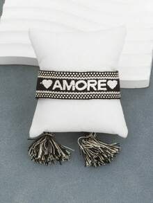 极简复古时尚嘻哈风精致星形字母手链，INS风格 - 彩色 - 查看 8