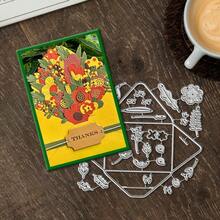 Creative Flower Dies, DIY Scrapbooking Album And Embossing Stencil, Greeting Card Making Tool, Card Paper Cutting Crafts ,Gift Card Making Template Die Cuts. - Silver - View 5