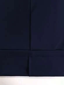 Bộ đồ nữ cỡ lớn 3 món màu trơn, phong cách thường ngày: Áo khoác/áo cardigan + Áo không tay cổ tròn + Quần ống đứng cạp chun, chất liệu mềm mại, co giãn, dáng rộng, thoải mái khi đi làm, thích hợp cho mùa xuân/thu/đông/hè. - Màu xanh hải quân - Xem 6