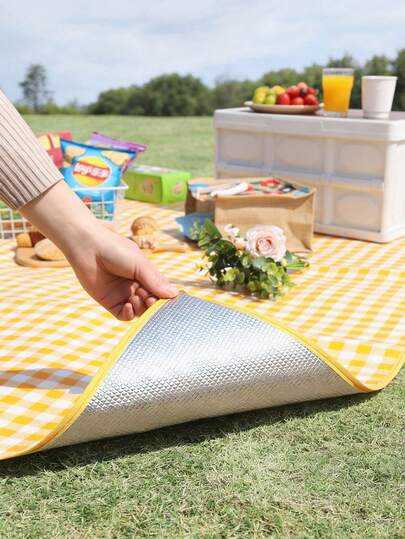 High-Quality Portable Camping Mat & Tent Pad - Made Of Thick EVA Foam With Aluminum Foil Waterproof Layer, Foldable Design Suitable For Picnic/Outdoor Camping, Hiking, Beach, RV & Tent, Lightweight & Portable