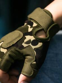 1 Pair Unisex Outdoor Cycling Sports Fitness Half Finger Gloves - Multicolor - View 4