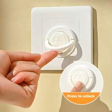 5/10/20pcs EU Standard Child Proof Electrical Outlet Covers, Designed To Prevent Electric Shock And Protect Sockets For Baby Safety - White - View 7