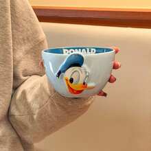 Disney 卡通浮雕陶瓷碗，家用饭碗，生日/节日派对礼物（450毫升） - 彩色 - 查看 13