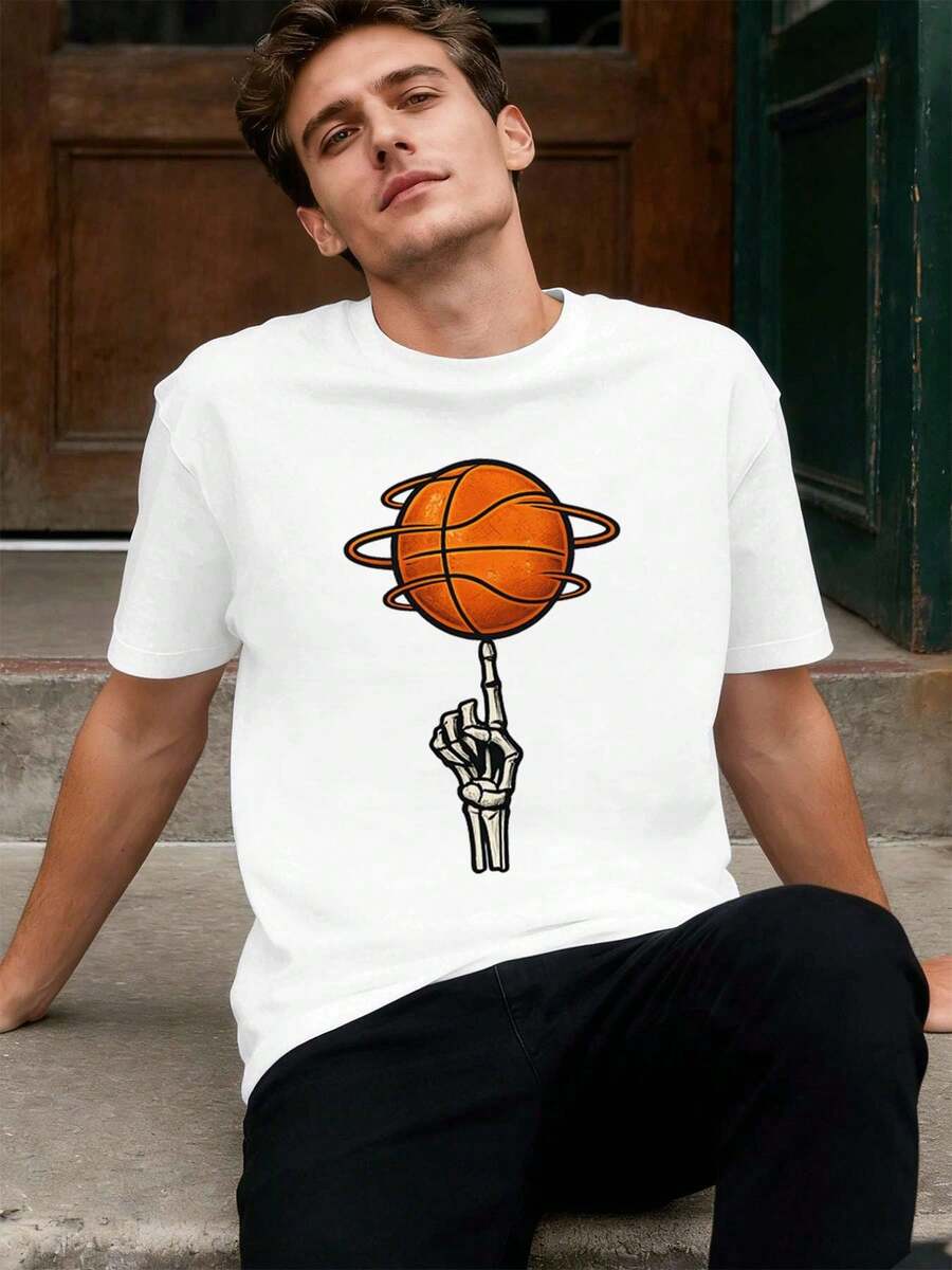 Men Plus Size T-Shirts - White - View 1