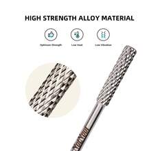 NotNoot 3/32" Carbide Burr Nail Drill Bit, Suitable For Artificial Nails, Nail Extension, Gel And Acrylic Removal - Silver - View 3