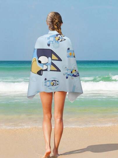 منشفة طويلة ماصة للماء، منشفة متعددة الاستخدامات دافئة مناسبة للاستخدام على الشاطئ، في المنزل للاستحمام، في حمامات السباحة، إلخ. إنها منشفة استحمام وغطاء سريعة الجفاف، ناعمة وملائمة للحمل أثناء السفر.