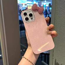 1pc Rhinestone Bow 3D Phone Case Suitable Compatible With Iphone 16 Pro Max, 15 Women New Model 14 Pro Personalized Fashionable 16 Niche 15 Pro Shockproof 13 Protective Phone Case - Multicolor - View 3