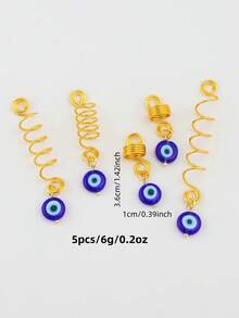 5pcs Metal Spiral Hair Clips, Unique Braided Hair Accessories - Gold - View 5