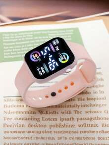 2/1 pezzo Orologio digitale elegante e alla moda con display LED, abbinato a un portafoglio multifunzionale di moda, adatto per l'uso quotidiano delle ragazze, regalo di compleanno/festa della mamma per ragazze, perfetto per il ritorno a scuola, laurea, vacanza, viaggio, decorazione per feste, regalo perfetto per le ragazze - Multicolore - Visualizzare 5