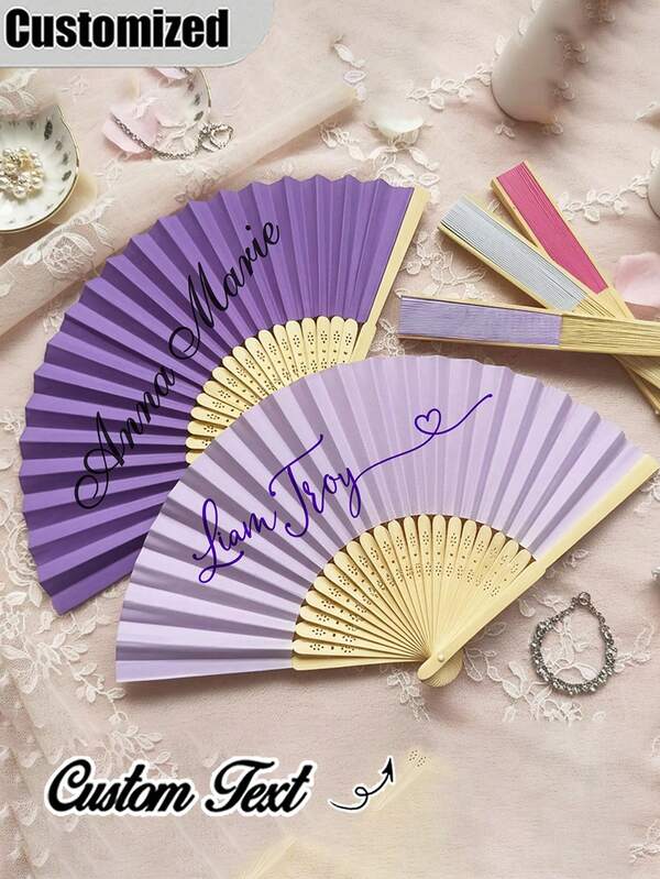 맞춤형 이름/로고 웨딩 팬, 클래식 DIY 팬, 고품질 맞춤형 장식, 개인화되고 세련되고 정교한 맞춤화, 개인화되고 독특한 이상적인 선물, 그녀, 남자친구, 여자친구, 아빠, 가족, 엄마, 친구, 애완동물, 아들, 학생, 딸, 직장인에게 적합, 기념일, 발렌타인 데이, 어머니의 날, 생일, 어린이 날, 졸업, 결혼식, 아버지의 날, 집들이, 학교, 가정, 사무실에 적용 가능