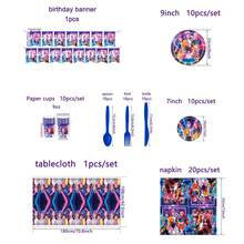 96pcs KPOP Demon Slayer Party Supplies Set, 7/9 Inch Plates, 9 Oz Cups, Birthday Banner, Tablecloth, Napkins, Birthday, Graduation, Summer Party Dinnerware, Disposable Anime Party Goods - Multicolor - View 6