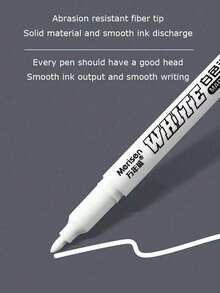 1-12pcs White Paint Marker Pens – Oil-Based Permanent Markers For Glass, Rock, Metal, DIY Crafts & Drawing - White - View 11