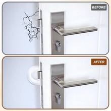 Door Stoppers Wall, 2 Door Handle Stopper, Door Stopper Wall Protector, Reusable Adhesive Bumper Gel Pad, Shock Absorbent Round Walls Doors Knob Handle, Furniture (4 PCS) - Default - View 4