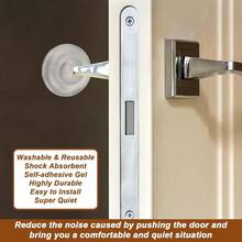 Door Stoppers Wall, 2 Door Handle Stopper, Door Stopper Wall Protector, Reusable Adhesive Bumper Gel Pad, Shock Absorbent Round Walls Doors Knob Handle, Furniture (4 PCS) - Default - View 3