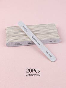 5Pcs/10Pcs/20Pcs/50Pcs Thin Gray Straight Nail Files, Double-Sided Buffing Blocks, Professional Wooden Nail Files, 100/180 Grit, 180/240 Grit, Nail Salon Manicure Pedicure Tools - Grey - View 18