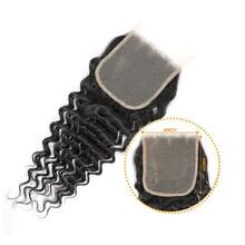 Deep Wave 13x4 Lace Frontal Ear To Ear & Transparent Swiss 4*4 Closure Pre Plucked Remy Human Hair For Black Women - Natural Black - View 3