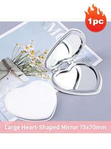Mini White Leather Makeup Mirror, Double-Sided Foldable Portable Pocket Mirror, Suitable For Carrying Around For Touch-Ups, Essential Travel Accessory For Women And Girls, Round Foldable Leather Mirror - Multicolor - View 13