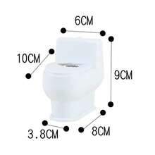 This Mini Prank Toilet Has A Realistic Water Spraying Function That Will Catch Everyone Off Guard! Just Fill It With Water, Sneak Up On The Target, And When The "Surprise" Sprays Out, It Will Elicit Bursts Of Laughter. - White - View 8