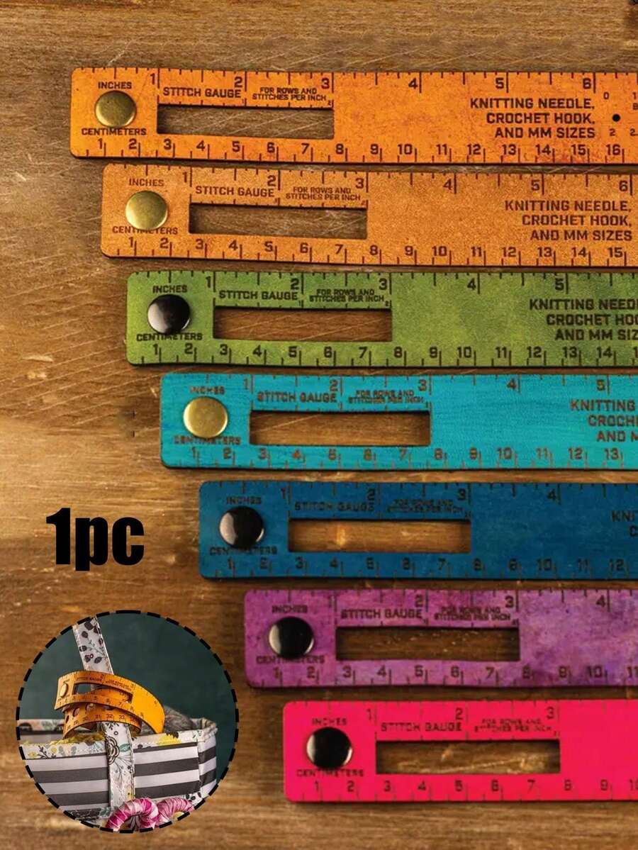 Multifunctional Leather Handcraft Measuring Tool - Durable Precision Leather Ruler, Suitable For Sewing, Knitting, Crocheting Projects, Portable Measuring Gauge Accessory, Ideal For Craft Enthusiasts, DIY Lovers And Leather Professionals, Your Versatile Handcraft Companion, Sewing Tools, Sewing Kit, Christmas Gift, Thanksgiving Gift - Model 1 - View 1