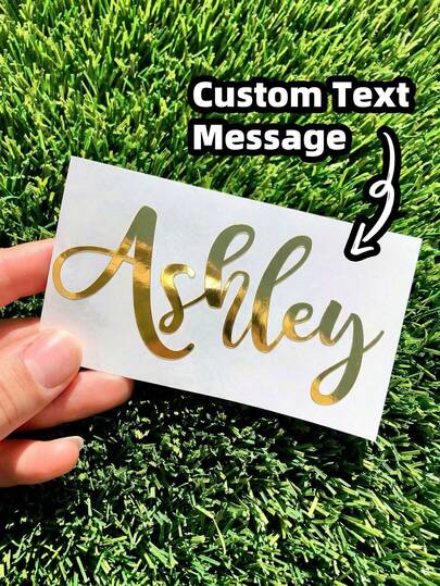 1-10pcs Customized Name Stickers, Personalized Label Stickers, Date Stickers, Customized UV Transfer Stickers, Waterproof, Personalized Crystal Name Stickers, Multiple Sizes And Colors Available, Reusable, Fashionable, Waterproof And Tear-Resistant, Suitable For Personal Items, Glass Cups, Paper Cups, Rolls, Balloons, Calligraphy Stickers, Gift Box Decorations, Back To School Season
